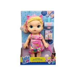 Baby Alive Glam Spa Baby Doll Blonde‎ Hair Girl Toy Play Set New